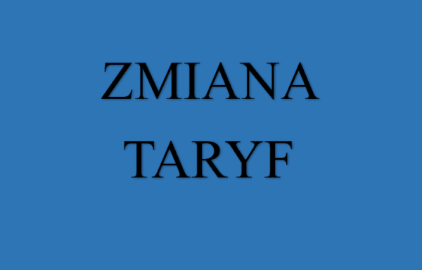 ZMIANA TARYF